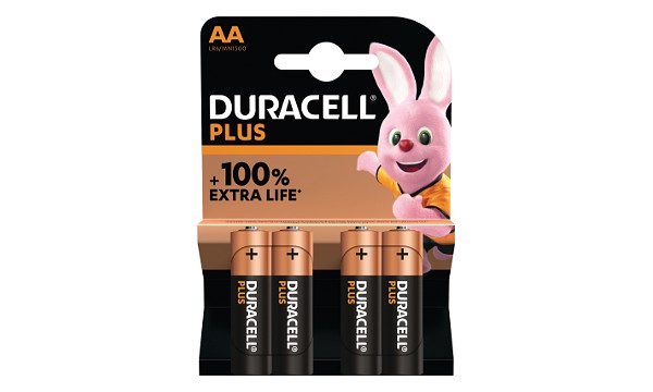 Confezione da 4 pile Duracell Plus Power AA